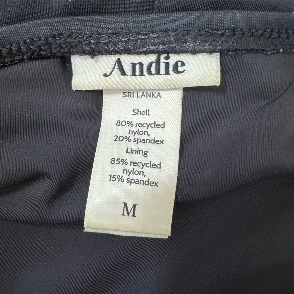 Andie Full Coverage Amalfi Black Scoop Neck One apiece Swimsuit M - Picture 10 of 10